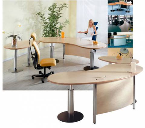 desks - infinity design c-style - Elegant cable management