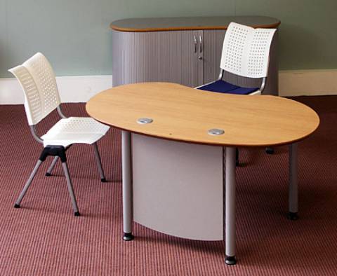 desks - infinity design e-style - Protection with wood panel