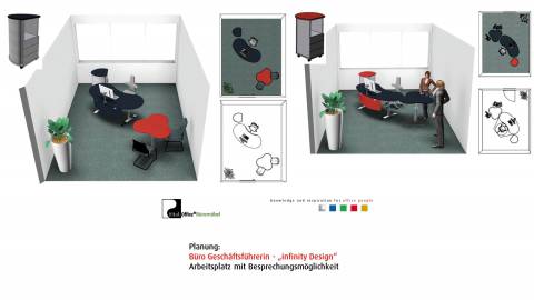 Büroplanung Geschäftsführerin Softwarehaus Karlsruhe