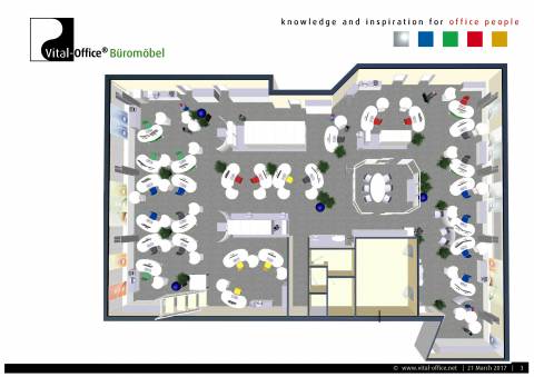 Büroplanung | Einrichtungskonzept für 28 Mitarbeiter