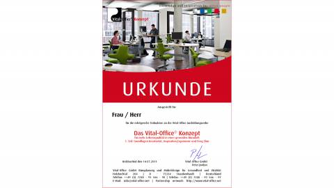 26.04.2012 - Ausbildungsreihe:  1. &quot;Das Vital-Office Konzept&quot; .. für mehr Lebensqualität in einer gesunden Bürowelt.