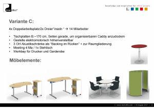 Büroplanung | Großraum-Gruppenbüro DTM-01 für DK Büro und Wohndesign GmbH