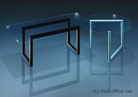 circon executive glass classics - executive desk - Glass table set: