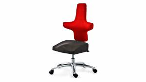 WEY-chair 106 DUOcolor ROT mit Sattelsitz für höhenverstellbare Tische